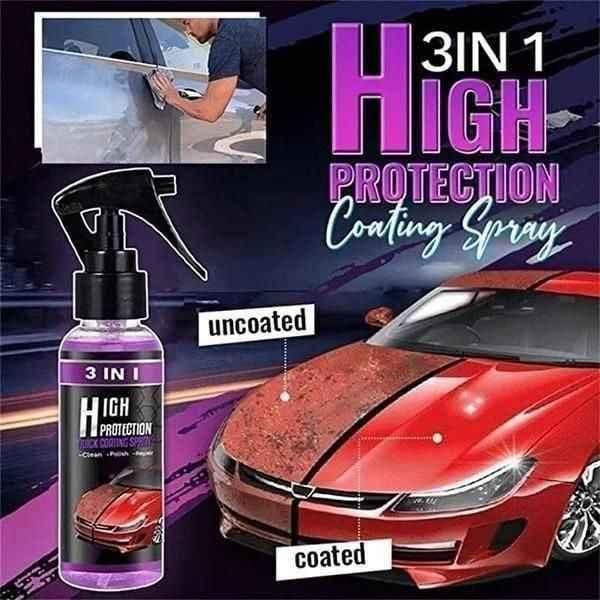 BUY 1 GET 1 FREE 3 in 1 High Protection Quick Car Ceramic Coating Spray - Car Wax Polish Spray (081))