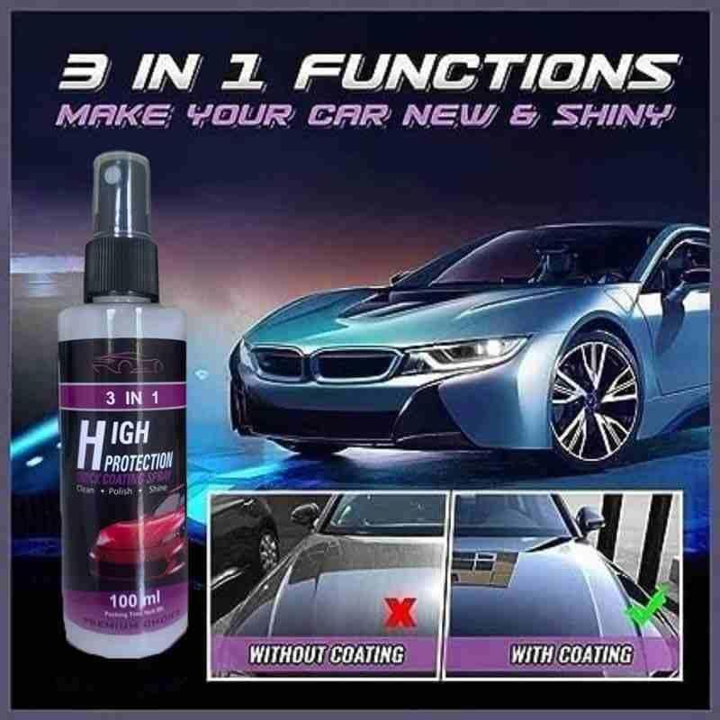 3 in 1 High Protection Quick Car Ceramic Coating Spray - Car Wax Polish Spray